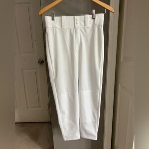 Dirty Mids Baseball Pants S White *tight fit and short ankle style*